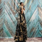 Kayla Hand Tie-Dye Cotton Maxi Hoodie Duster – Festival Beach Kimono - Image 7