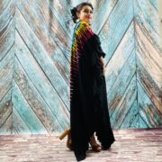 Hand Tie Dye Maxi Kaftan Dress: Jersey Cotton Boho Festival Style - Image 3