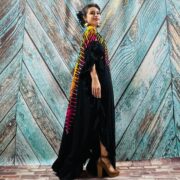 Hand Tie Dye Maxi Kaftan Dress: Jersey Cotton Boho Festival Style - Image 2
