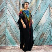 Hand Tie Dye Maxi Kaftan Dress: Jersey Cotton Boho Festival Style - Image 4