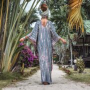 Grace Tie-Dye Rayon Kaftan – Boho Plus Size Maxi Dress | ZinniaPearl - Image 3