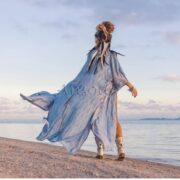 Reina Handcrafted Tie-Dye Rayon Kimono Duster – Boho Maxi Cardigan - Image 2