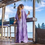 Reina Hand-Dyed Rayon Kimono Duster – Boho Maxi Cardigan - Image 2