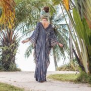 Grace Handcrafted Tie-Dye Rayon Kaftan – Boho Chic Plus Size Dress - Image 3