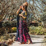 Handcrafted Tie-Dye Rayon Kaftan Maxi – Plus Size Boho Goddess Dress | Grace - Image 2