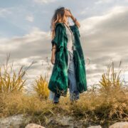Handmade Tie-Dye Maxi Hoodie Duster – Boho Festival Kimono | Willow - Image 2