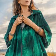 Handmade Tie-Dye Maxi Hoodie Duster – Boho Festival Kimono | Willow - Image 4