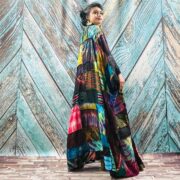 Plus Size Tie-Dye Patchwork Kimono Duster – Boho Festival Beach Cover-Up | Catori - Image 2