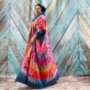 Dream Hand Tie-Dye Long Hoodie Duster – Boho Festival Dress (One Plus Size) - Image 7