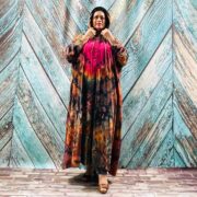 Hand Tie-Dye Long Hoodie Duster – Boho Festival Cardigan, One Size Plus | Dream - Image 5