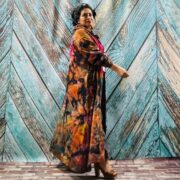 Hand Tie-Dye Long Hoodie Duster – Boho Festival Cardigan, One Size Plus | Dream - Image 10