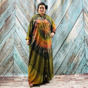 Dream Hand Tie-Dye Cotton Jersey Duster Cardigan – Boho Festival Hoodie Dress