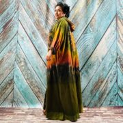 Dream Hand Tie-Dye Cotton Jersey Duster Cardigan – Boho Festival Hoodie Dress - Image 2