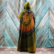 Dream Hand Tie-Dye Cotton Jersey Duster Cardigan – Boho Festival Hoodie Dress - Image 3