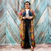 Hand Tie-Dye Long Hoodie Duster – Boho Festival Cardigan, One Size Plus | Dream - Image 5