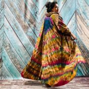 Hand Tie-Dye Long Hoodie Duster – Boho Festival Cardigan, One Size Plus | Dream - Image 8
