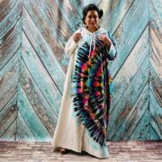 Dream Hand Tie-Dye Hoodie Duster – Boho Festival Dress, One Plus Size - Image 7
