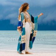 Niya Handmade Crochet Maxi Kimono Duster – Festival Beach Cover-Up - Image 2