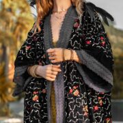 Misty Enchantment Long Velvet Kimono Duster Coat - One Plus Size Luxury for Special Events - Image 6