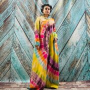 Handmade Tie-Dye Long Hoodie Duster – Flowing Boho Festival Kimono Dress | Dream - Image 4