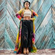 Handmade Tie-Dye Long Hoodie Duster – Flowing Boho Festival Kimono Dress | Dream - Image 6