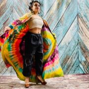 Handmade Tie-Dye Long Hoodie Duster – Flowing Boho Festival Kimono Dress | Dream - Image 8