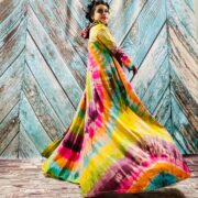 Handmade Tie-Dye Long Hoodie Duster – Flowing Boho Festival Kimono Dress | Dream - Image 9