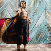 Kayla Hand Tie-Dye Cotton Maxi Hoodie Duster – Festival Beach Kimono - Image 7