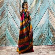 Kayla Hand Tie-Dye Cotton Maxi Hoodie Duster – Festival Beach Kimono - Image 10