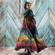 Kayla Hand Tie-Dye Cotton Maxi Hoodie Duster – Festival Beach Kimono - Image 8