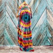 Kayla Hand Tie-Dye Cotton Maxi Hoodie Duster – Festival Beach Kimono | ZinniaPearl - Image 6
