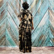 Kayla Hand Tie-Dye Cotton Maxi Hoodie Duster – Festival Beach Kimono - Image 3