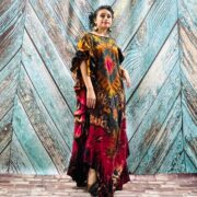 Ema Bohemian Tie-Dye Maxi Dress – Handmade Jersey Cotton Plus Size Kaftan - Image 3