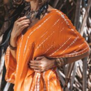 Grace Handcrafted Plus-Size Tie-Dye Rayon Kaftan – Boho Chic V-Neck - Image 4