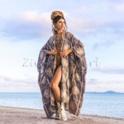 Flora Crochet Embroidered Kimono – Handmade Cotton Maxi Duster | ZinniaPearl