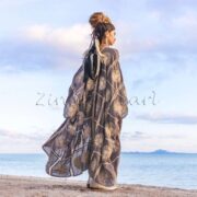Flora Crochet Embroidered Kimono – Handmade Cotton Maxi Duster | ZinniaPearl - Image 2