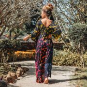 Handcrafted Tie-Dye Rayon Kaftan Maxi – Plus Size Boho Goddess Dress | Grace - Image 3
