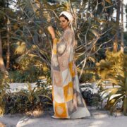 Handmade Tricolor Patchwork Kimono Duster – Cotton Boho Coat | Desert Mirage - Image 2