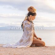 Handmade Crochet Embroidered Cotton Maxi Kimono Duster: Festival Beach Cover-Up | Flora by ZinniaPearl - Image 4