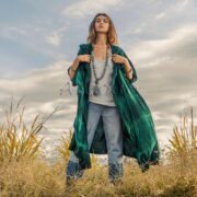 Handmade Tie-Dye Maxi Hoodie Duster – Boho Festival Kimono | Willow