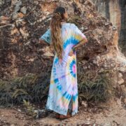 Nora Hand Tie-Dyed Cotton Jersey Maxi Dress – Boho Festival Style - Image 3