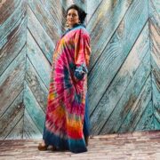 Dream Hand Tie-Dye Long Hoodie Duster – Boho Festival Dress (One Plus Size) - Image 2