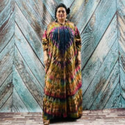 Hand Tie-Dye Long Hoodie Duster – Boho Festival Cardigan, One Size Plus | Dream