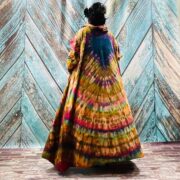 Hand Tie-Dye Long Hoodie Duster – Boho Festival Cardigan, One Size Plus | Dream - Image 9