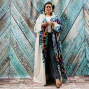 Dream Hand Tie-Dye Hoodie Duster – Boho Festival Dress, One Plus Size - Image 5