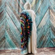 Dream Hand Tie-Dye Hoodie Duster – Boho Festival Dress, One Plus Size - Image 6