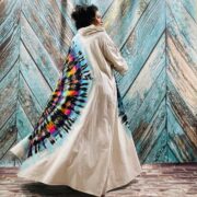 Dream Hand Tie-Dye Hoodie Duster – Boho Festival Dress, One Plus Size - Image 8