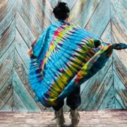 Handmade Tie-Dye Cotton Kimono Duster – Boho Festival Maxi Cardigan | Cypress - Image 7