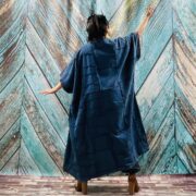 Catori Handcrafted Plus Size Cotton Patchwork Kimono - A Maxi Duster of Bohemian Elegance - - Image 3