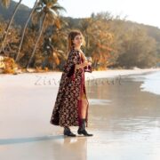 Misty Enchantment Long Velvet Kimono Duster Coat - One Plus Size Luxury for Special Events - Image 2